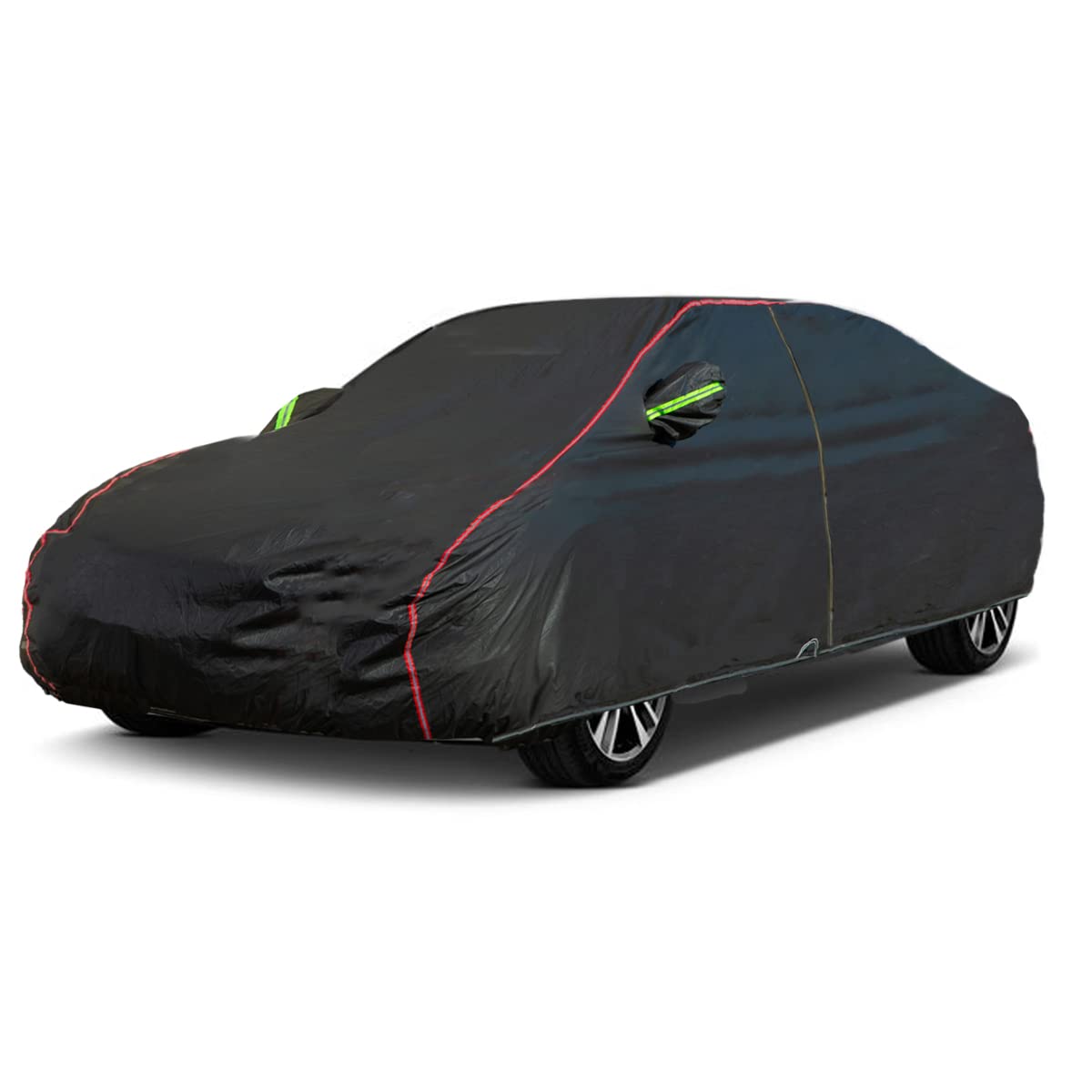 AUQDD 6-Layers PEVA New Material Sedan SUV Full Padded Car Cover Waterproof All Weather Weatherproof UV Sun Protection Snow Dust